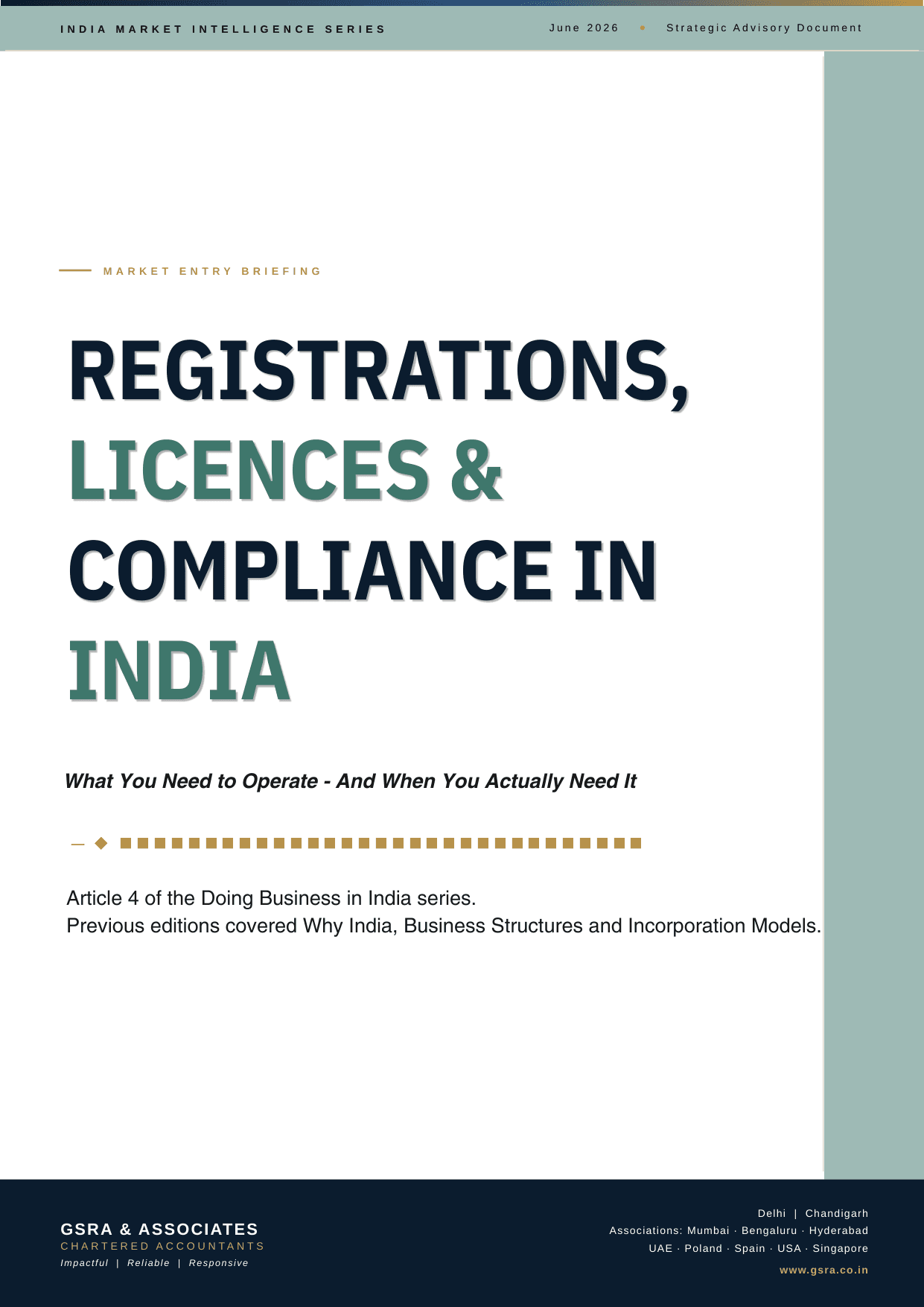 Registrations, Licences & Compliance in India: What You Need to Operate cover
